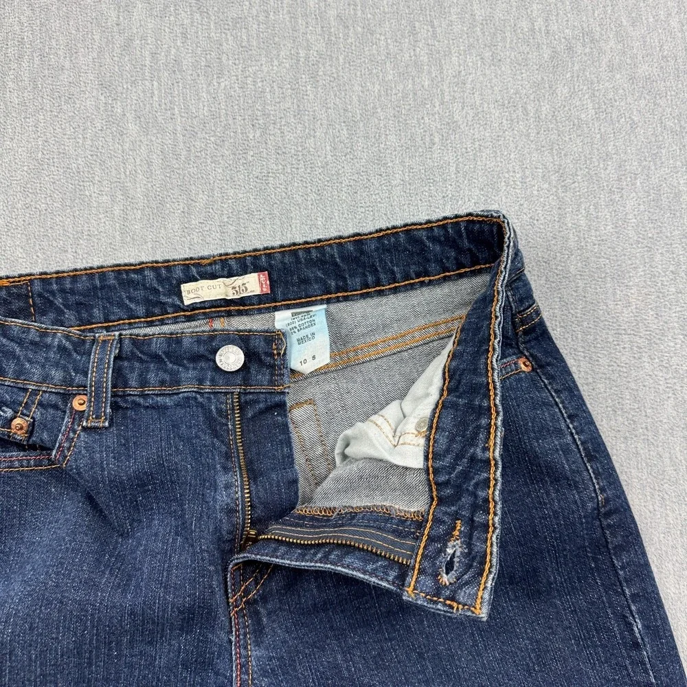 Levis Jeans Women 30x27 Blue 515 Bootcut Dark Wash Mid Rise Casual Classic Pants
